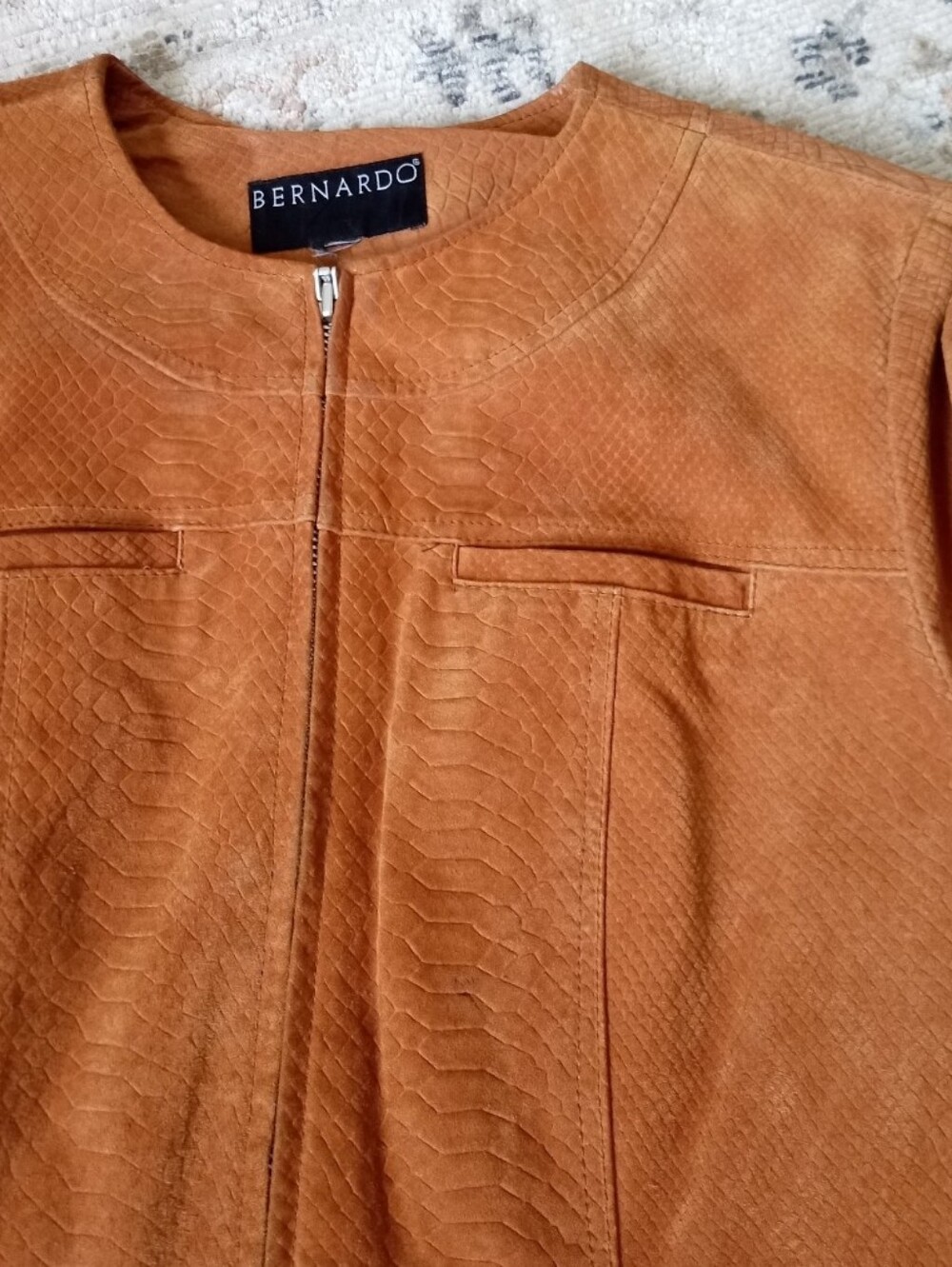Bernardo vintage Y2K brown suede leather jacket - Picture 7 of 8